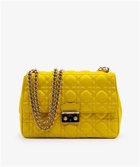 christian dior yellow bag|authentic christian dior shoulder bag.